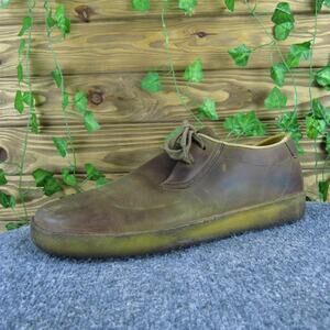 Clarks‎ Men's Street Crepe 1825 Sneaker Brown Leather Size 10 Medium Used 2025